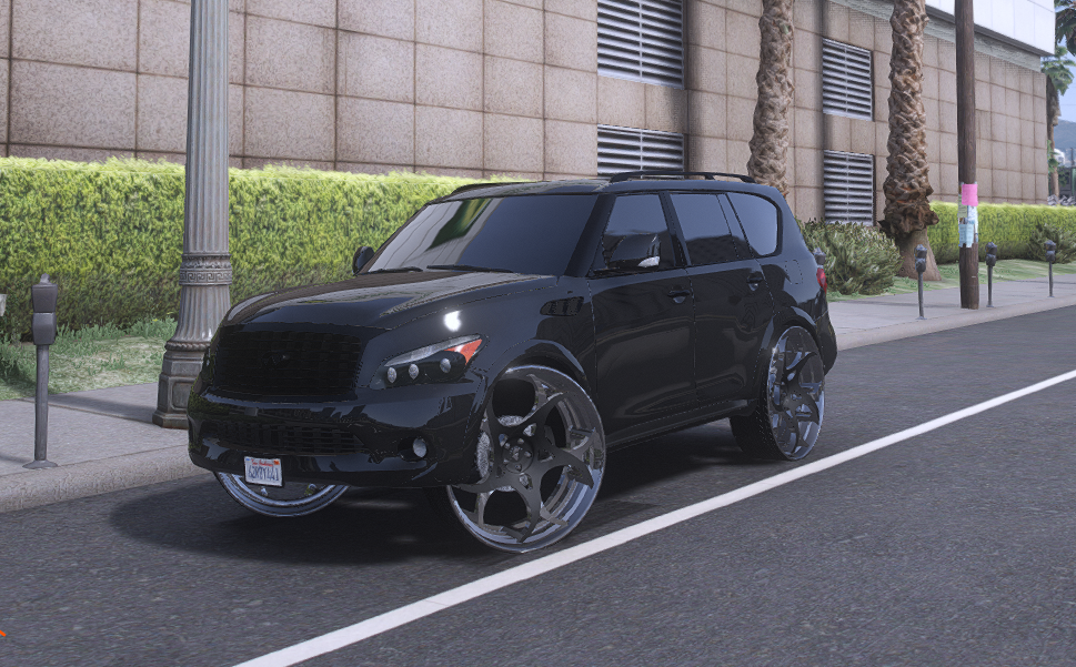 🚘 Infiniti QX80 Donk – “Murdered Out” Edition