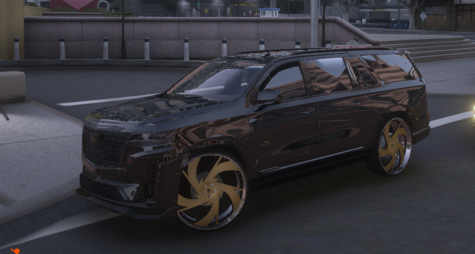 🚘Cadillac Escalade Donk - Black Gold King