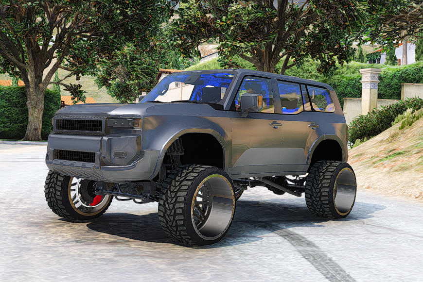 LIFTED BRONCO on deep dish wheels