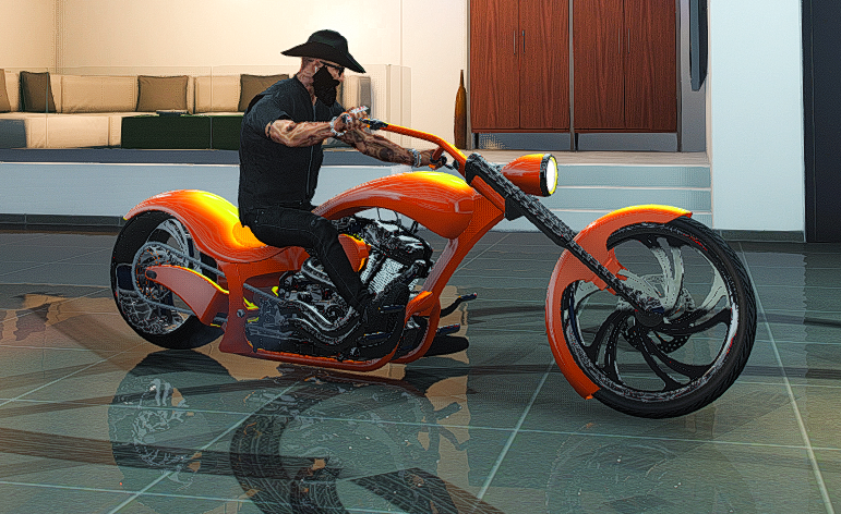 Hellfire Drip – Custom Big Wheel Chopper