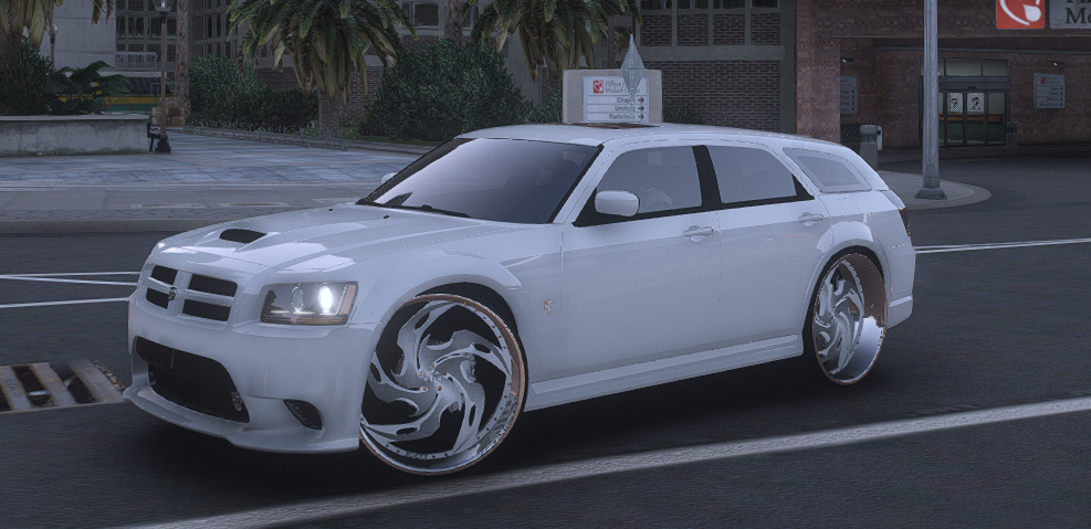 🚘 Dodge Magnum Donk – White Ghost Wagon