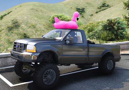 🔥 Ford F-250 Lifted “Flamingo Edition” 🔥