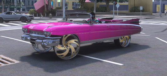 🚘 Cadillac Donk Convertible – Candy Pink Show Queen