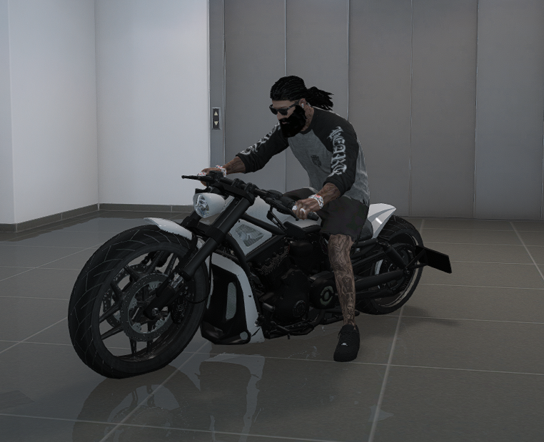 ⚡ Custom Low-Slung Chopper – Phantom Edition ⚡