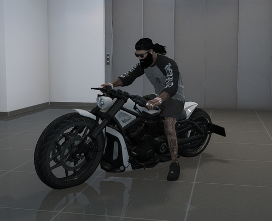 ⚡ Custom Low-Slung Chopper – Phantom Edition ⚡